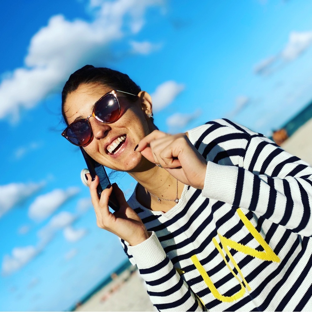 LOFT Black and White Striped Sweater